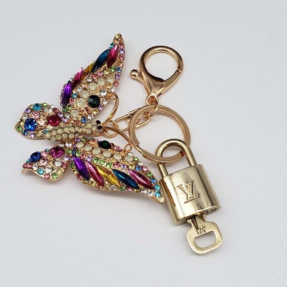 100% Auth Louis Vuitton Lock & Key with unbranded Bagcharm, Keycharm, Keychain - Picture 5 of 7